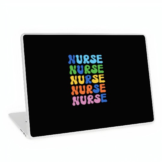 Nurse Colorful Retro Design Laptop Skins
