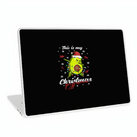 Winter Christmas Pyjama Avocado Laptop Skins