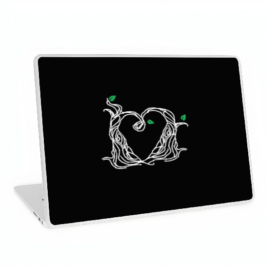 Tree Love Best Friends Heart White Laptop Skins