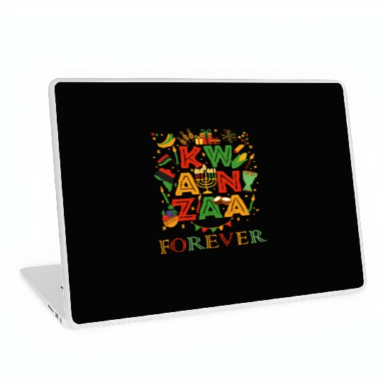 Happy Kwanzaa Forever Christmas Blessing Kinara Laptop Skins