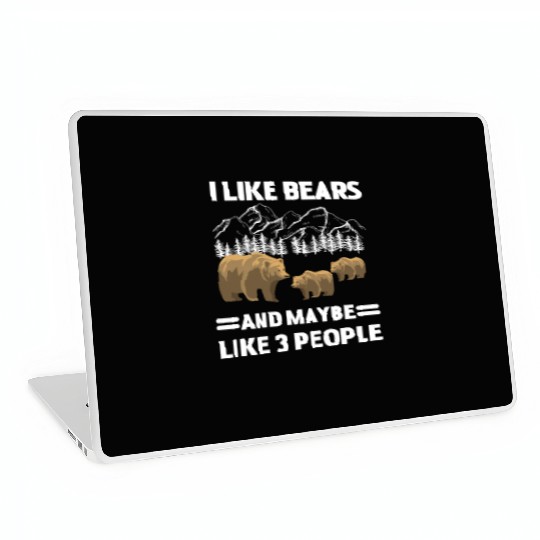 Grizzly Lover Forest Animal Lover Funny Gift Bear Laptop Skins