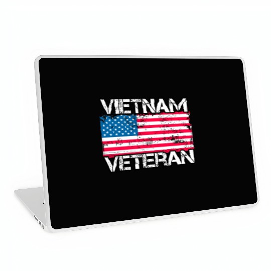 Vietnam Veteran Vintage Us Flag Military Vet Laptop Skins