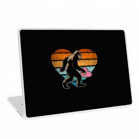 Valentines Day Hearts Day Cupid Bigfoot Believer Laptop Skins
