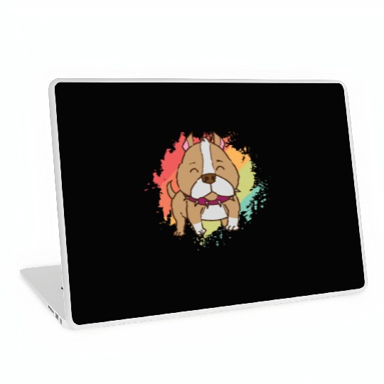 Pit Bull Comic Drawing Dog Pet Laptop Skins