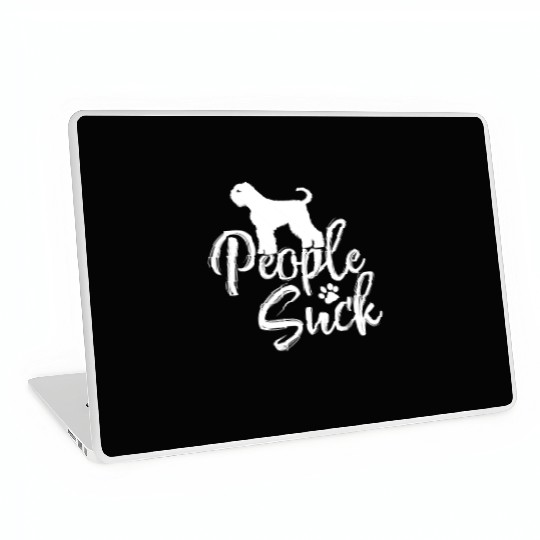 I Love My Black Russian Terrier - "People Suck" Laptop Skins