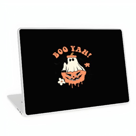 Halloween Trick Or Treat Spooky Season Boo Yah Laptop Skins