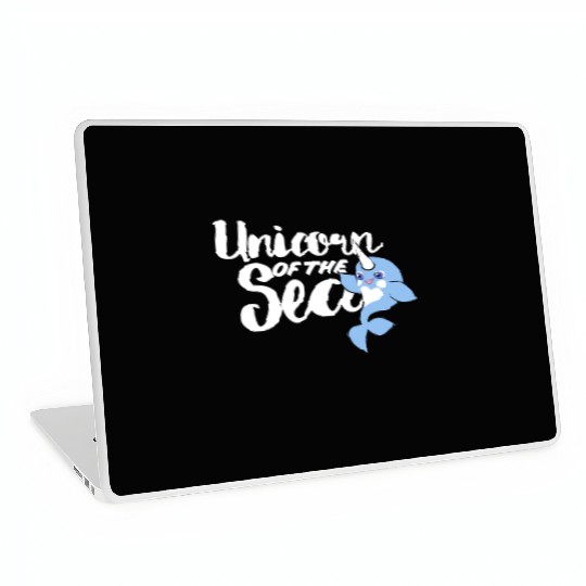 Unicorn of the sea narwhal humor Laptop Skins