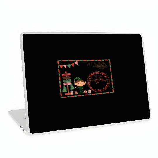 Santa Letter Elfe North Pole Specjal Delivery Mail Laptop Skins