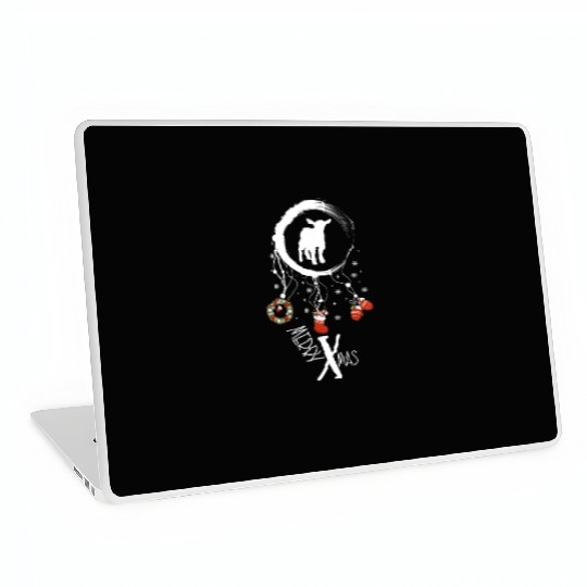 Winter dreamcatcher Christmas Lamb Laptop Skins