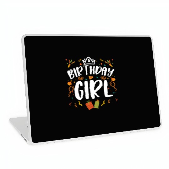 Birthday Girl Surprise Party Laptop Skins