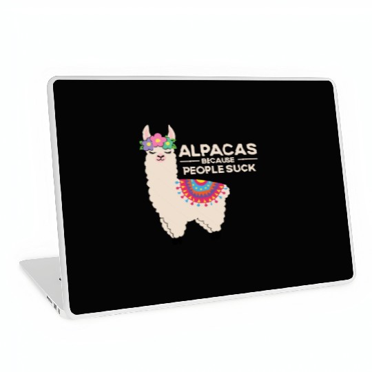 Alpacas Because People Suck Llama Pun Quote Joke M Laptop Skins