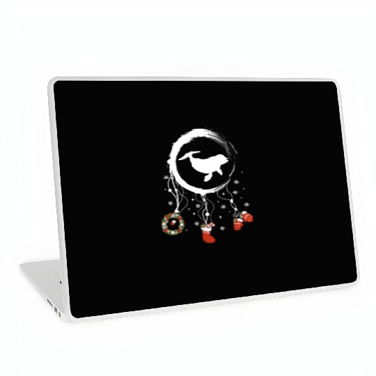 Winter dreamcatcher Christmas Dolphin Laptop Skins