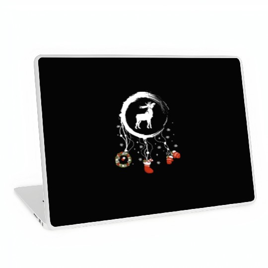 Winter dreamcatcher Christmas Moose Laptop Skins
