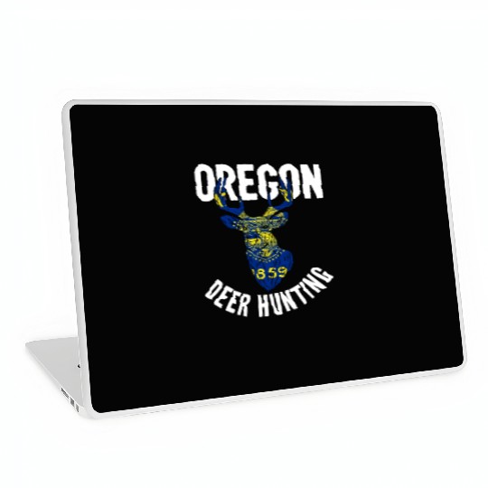 Oregon Deer Hunting Buck Stag Hunter Laptop Skins