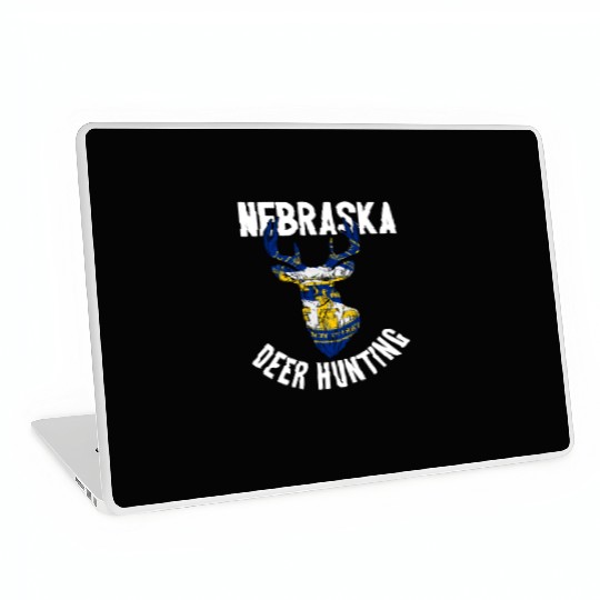 Nebraska Deer Hunting Buck Stag Hunter Laptop Skins