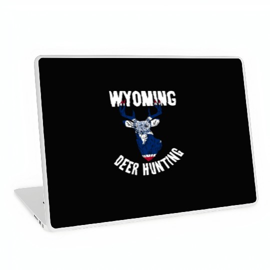 Wyoming Deer Hunting Buck Stag Hunter Laptop Skins