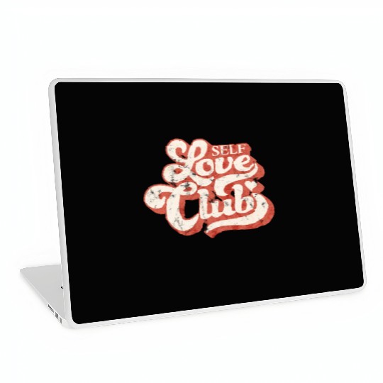 SELF LOVE CLUB IN GROOVY TYPO Laptop Skins