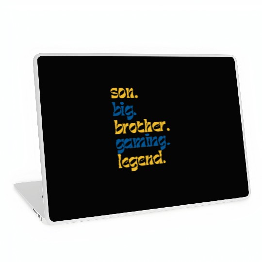 SON BROTHER GAMING LEGEND for gamer typography Laptop Skins