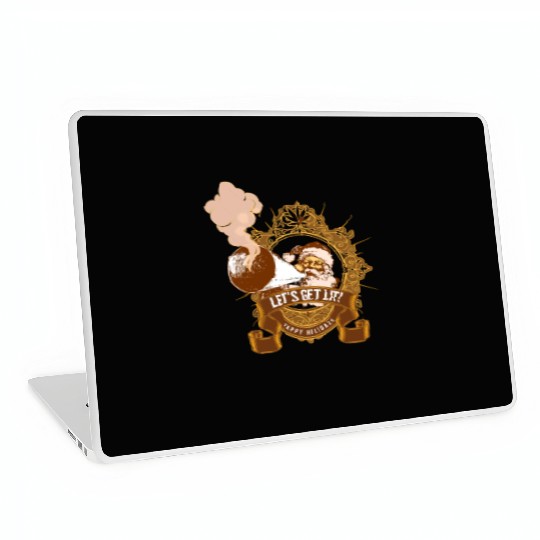 Lets get lit christmas Laptop Skins