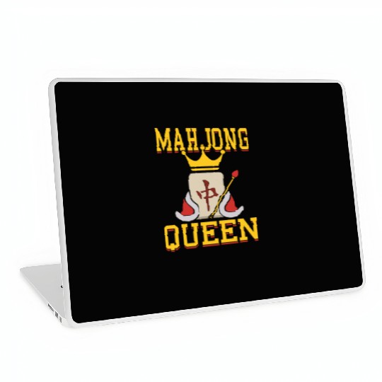 Mahjong Queen 麻雀 Chinese Card Game Mah-Jongg Girls Laptop Skins
