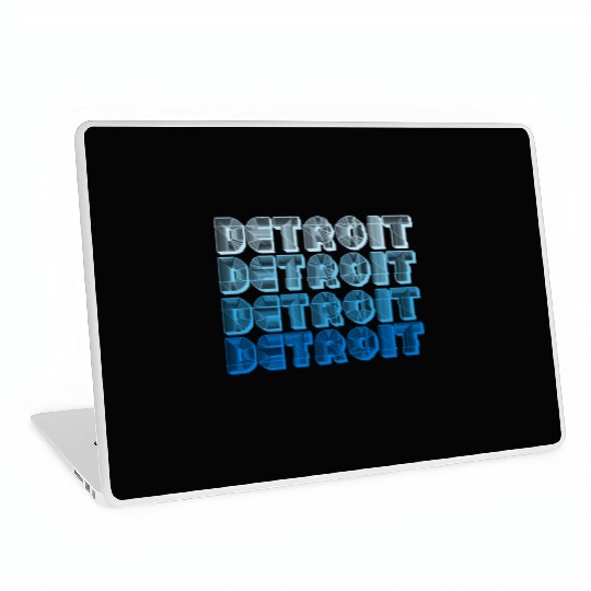 Retro Detroit Michigan Laptop Skins