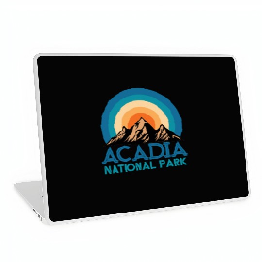 Cool Vintage Retro Acadia National Park Mountain Laptop Skins