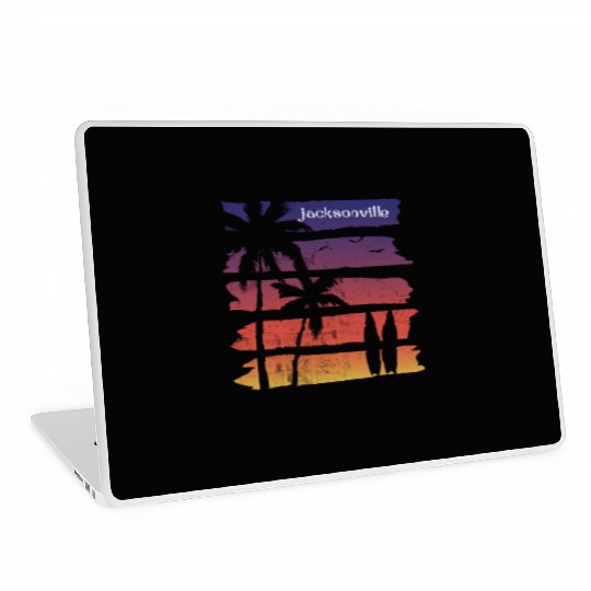 Cool Jacksonville Florida Surfing Fan Beach Palm Laptop Skins