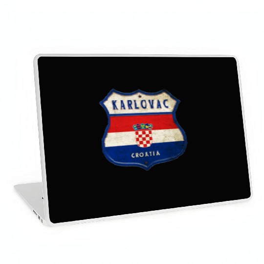 Karlovac Croatia flag coat of arms design Laptop Skins