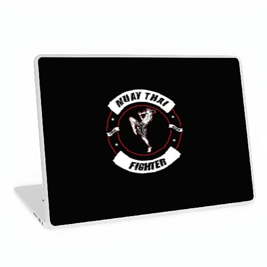 Muay Thai Fighter Train Hard Fitness MMA Design Laptop Skins