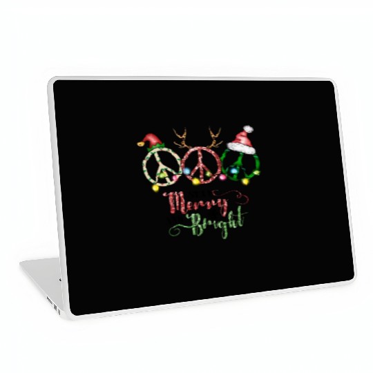 Xmas Christmas Stay Merry and Bright Laptop Skins