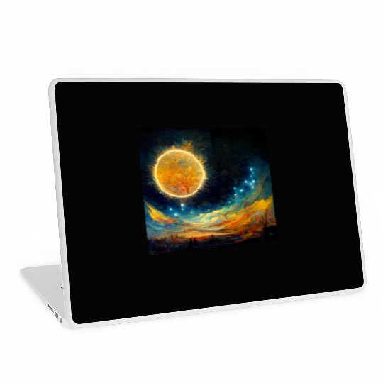 Full moon and Sun Laptop Skins
