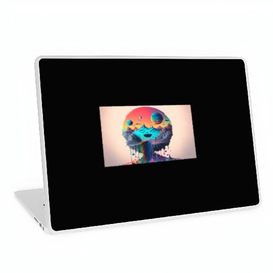 Full Moons Over Happy Mountains and Rainbow River Laptop Skins