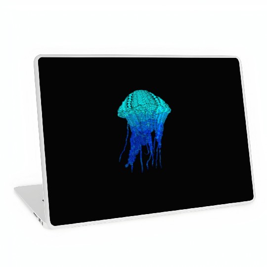 Cool Ocean Blue Tribal Jellyfish Laptop Skins