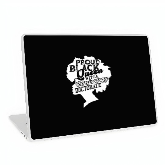 Black Queen With Criminology Doctorate Phd Laptop Skins