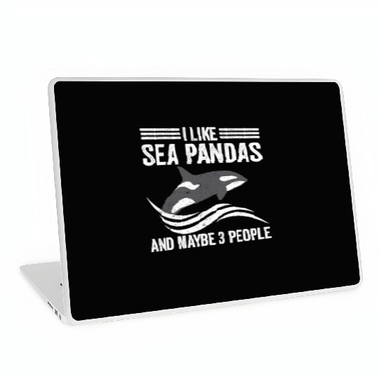 Funny Orca Whale Sea Panda and Maybe 3 People Laptop Skins