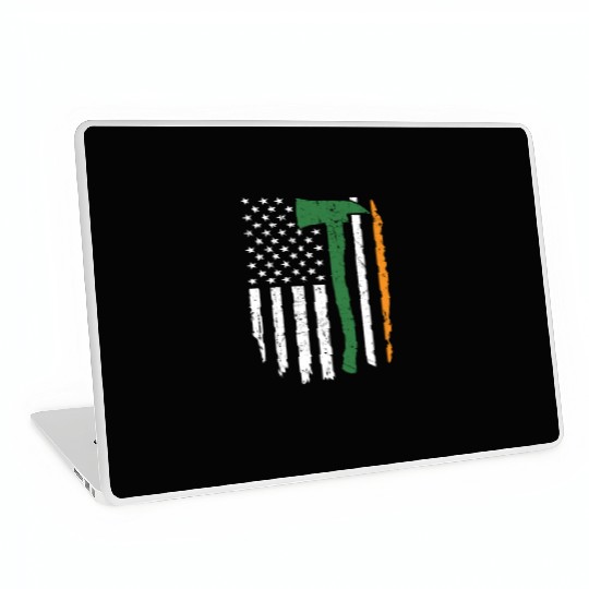 Irish Firefighter American Flag Ireland Laptop Skins