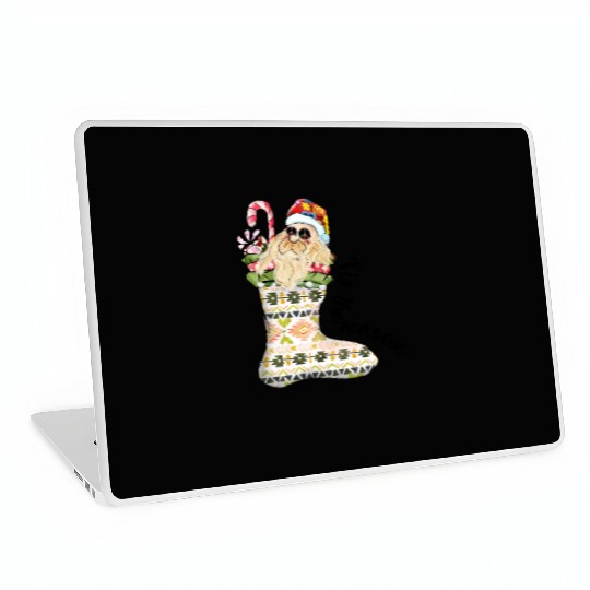 Tis the season Santa In Christmas Stocking Laptop Skins