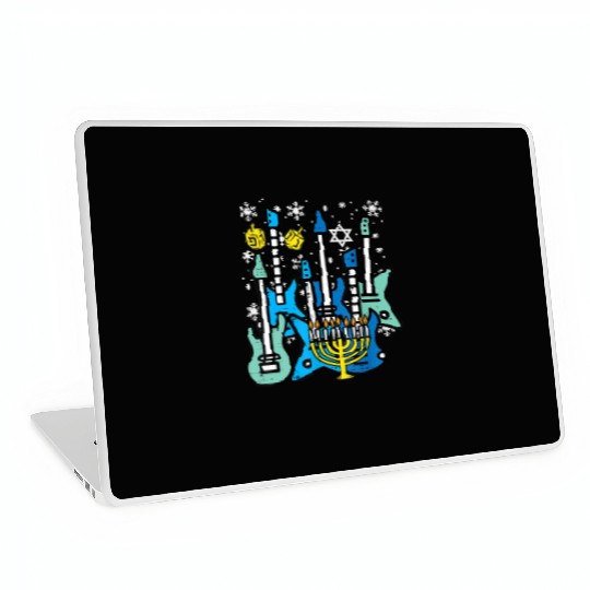 Hanukkah Guitars Chanukah Jewish Rock Rocker Laptop Skins