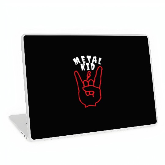 Bolt Rock Sign Rock Hand Metal Kid Music Lover Laptop Skins