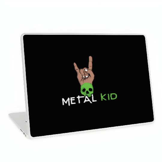Rock Sign Rock Hand Metal Kid Music Lover Skeleton Laptop Skins