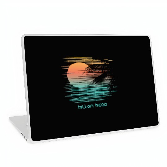 Artistic Hilton Head South Carolina Palm Tree Laptop Skins