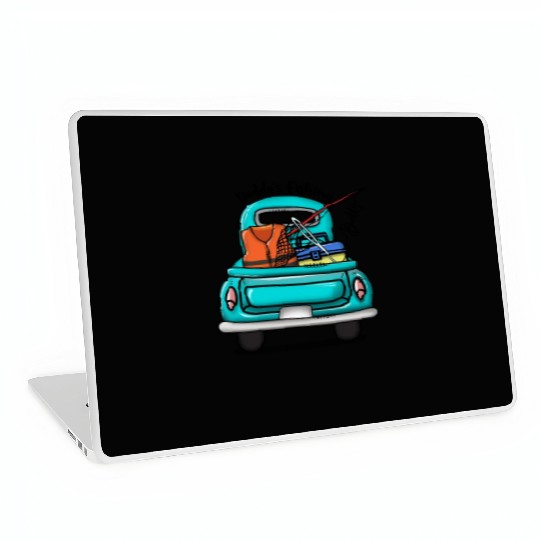 Funny Daddy Fishing Laptop Skins
