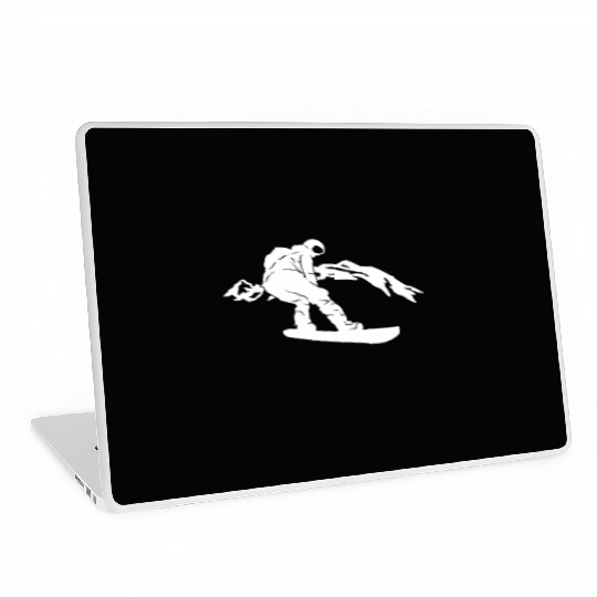 Snowboarders in front of mountain range - Winter Laptop Skins