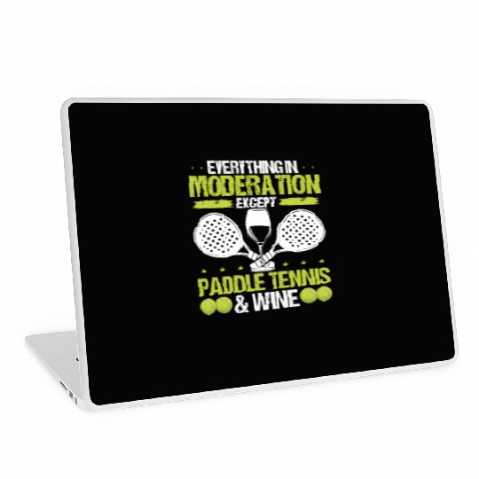 Paddle Tennis Player Wine Drinking Paddle Team Laptop Skins