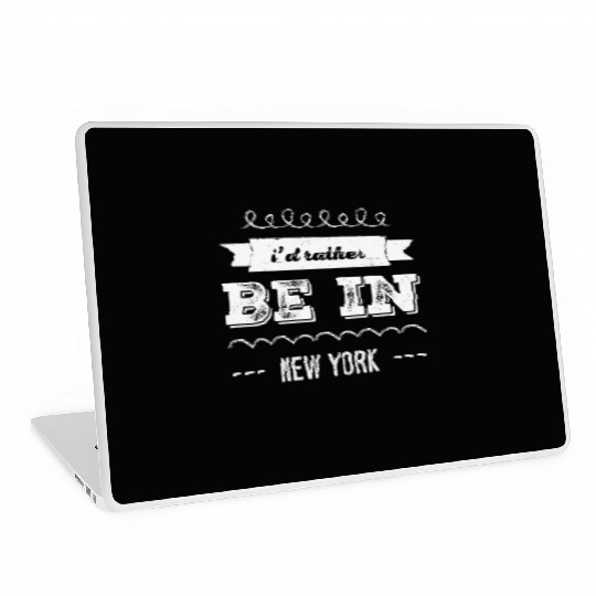 I'd rather be in New York City taxi Broadway Wall Laptop Skins