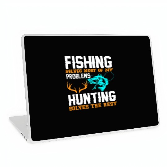 Fishing Solves Most Of My Problems Laptop Skins
