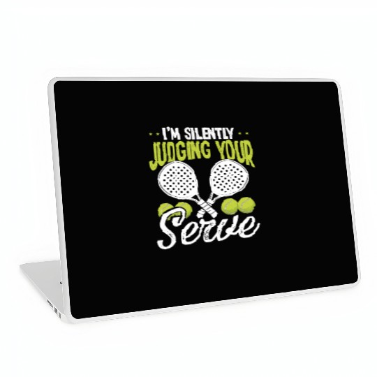 Paddle Tennis Player Match Silently Judging Serve Laptop Skins