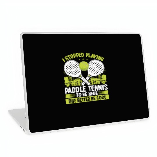 Paddle Tennis Player Match Stopped Playing Balls Laptop Skins