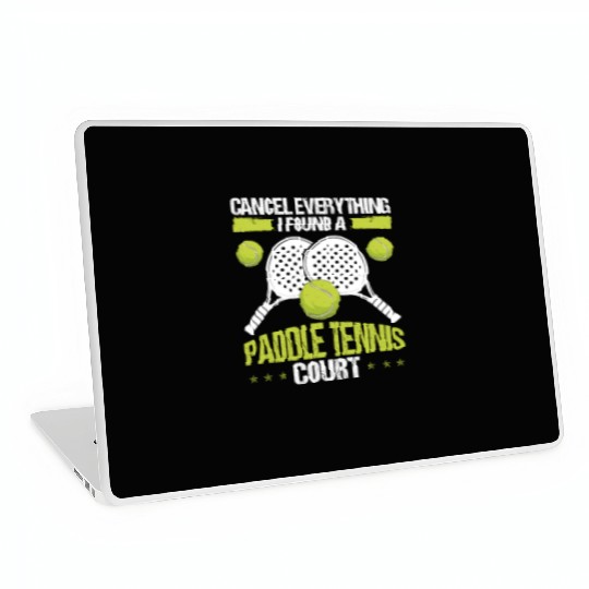 Paddle Tennis Player Match Paddle Court Balls Laptop Skins