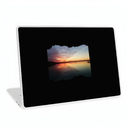 Beautiful photography of ocean waves and sunset Laptop Skins